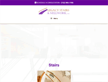 Tablet Screenshot of legacystairsandmillwork.com